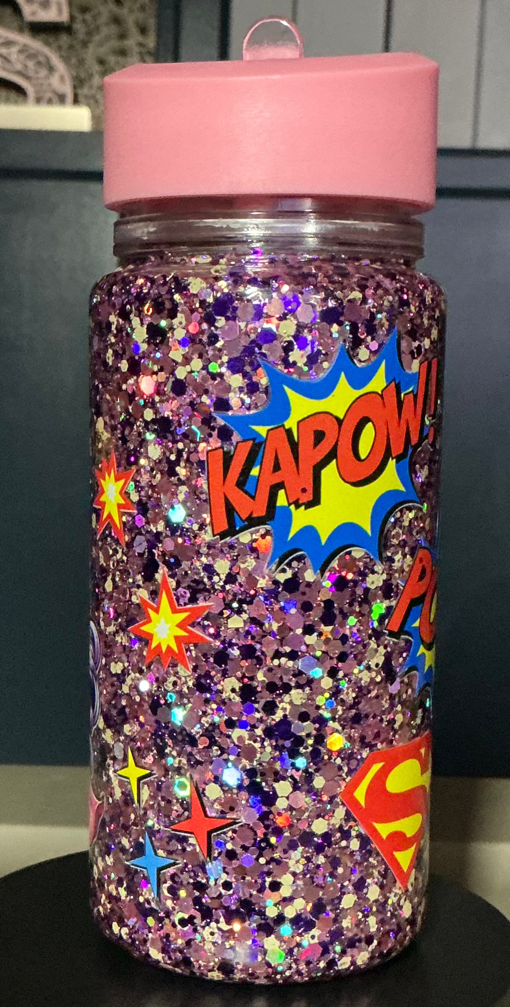 Hello Kitty Super Hero 10 Oz Plastic Snow Globe Tumbler