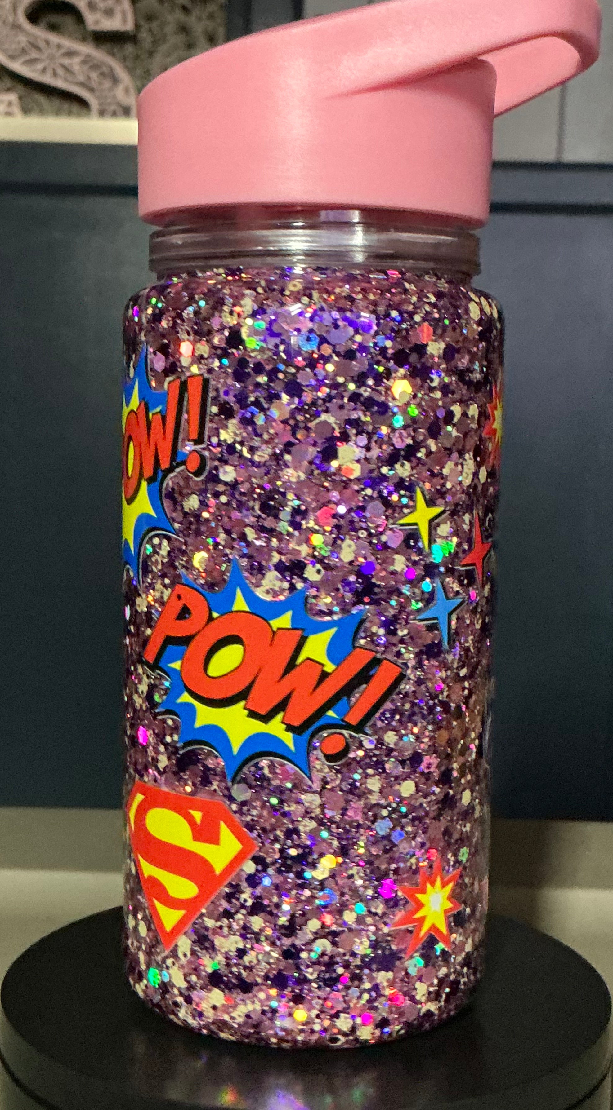 Hello Kitty Super Hero 10 Oz Plastic Snow Globe Tumbler