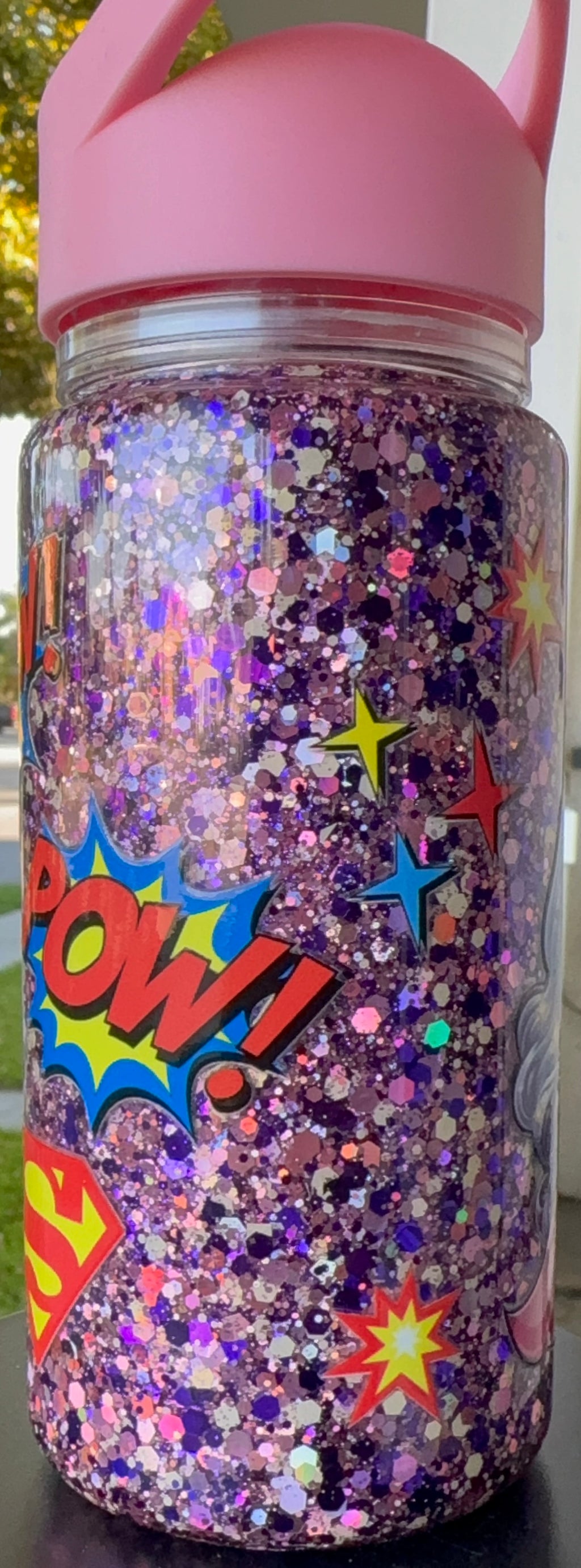 Hello Kitty Super Hero 10 Oz Plastic Snow Globe Tumbler