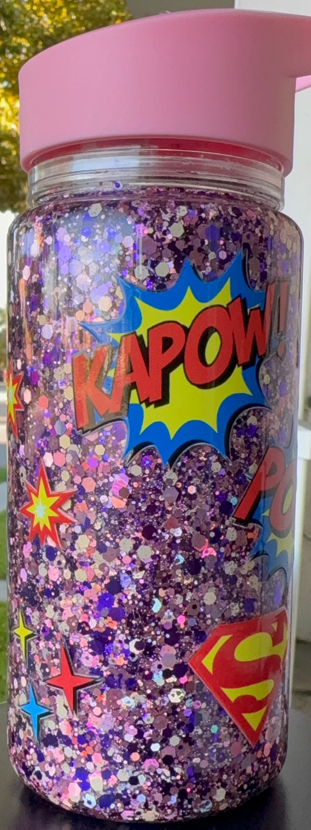 Hello Kitty Super Hero 10 Oz Plastic Snow Globe Tumbler
