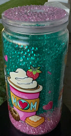 Drinks with Mom 16oz Acrylic Snow Globe Tumbler