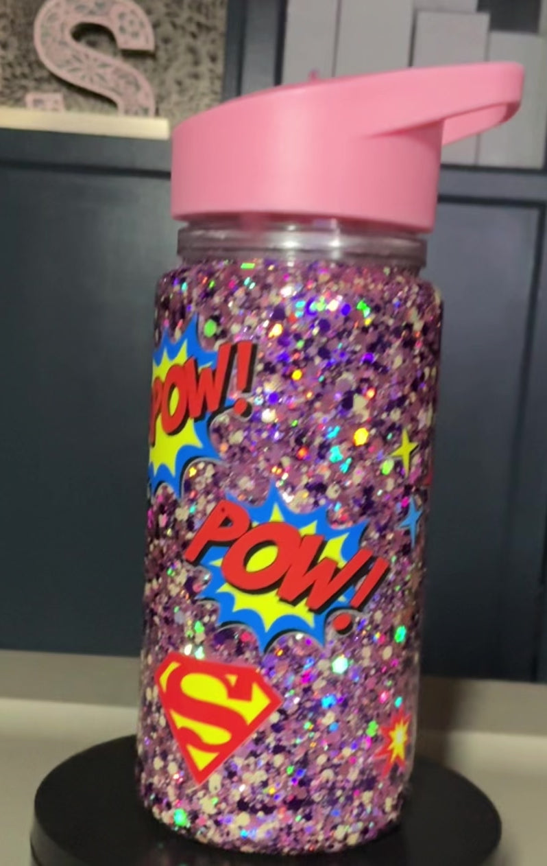 Hello Kitty Super Hero 10 Oz Plastic Snow Globe Tumbler